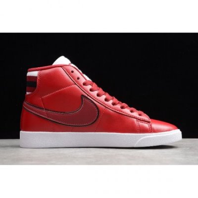 Nike Blazer Mid Premium Satin Kırmızı Kaykay Ayakkabı Türkiye - PYJ3H9GD